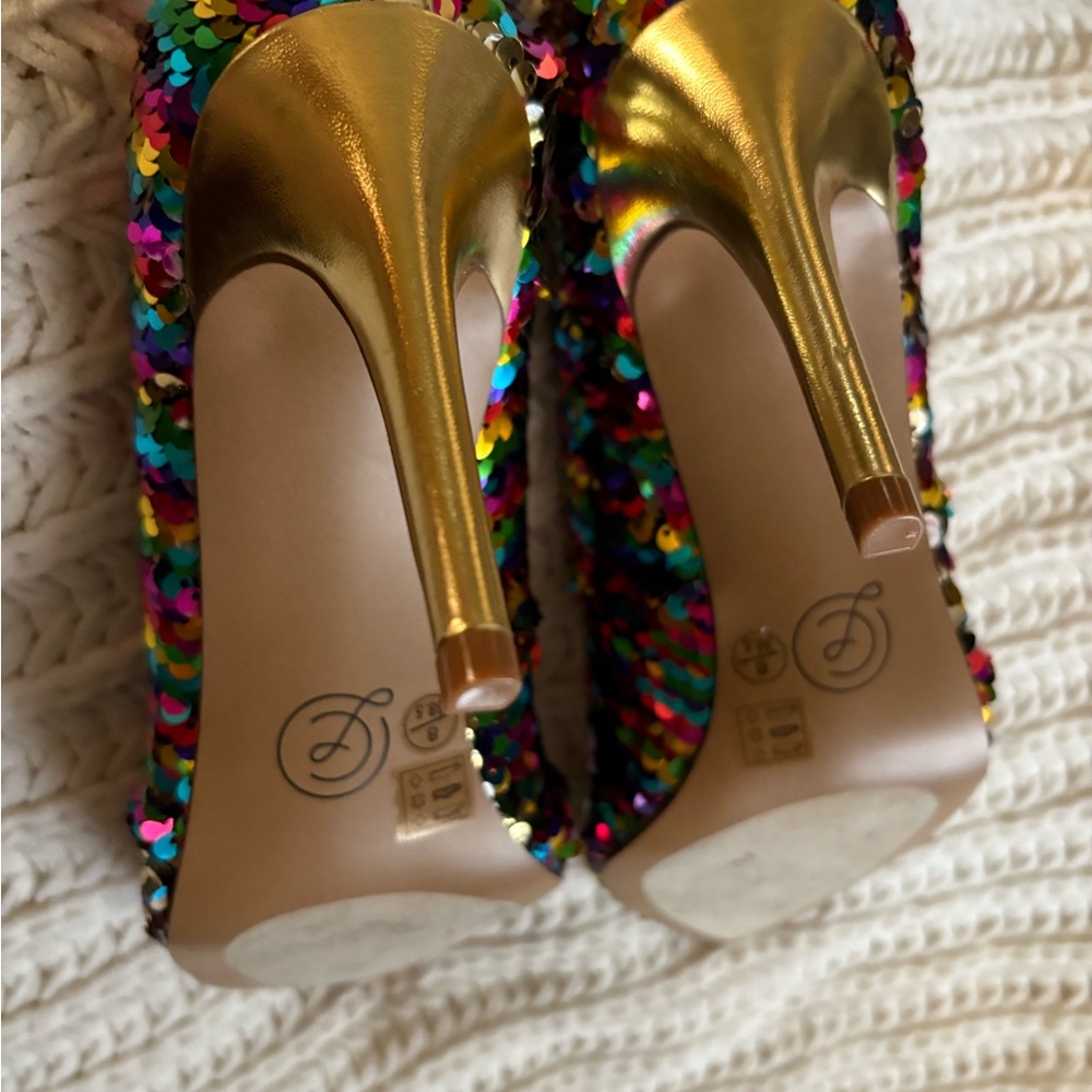 Chinese Laundry Multicolor Sequin Heels - Picture 4 of 4